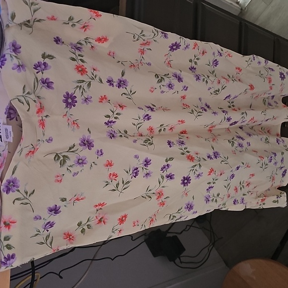 Billabong Floral Dress with Purple and Orange Accents - Picture 6 of 6